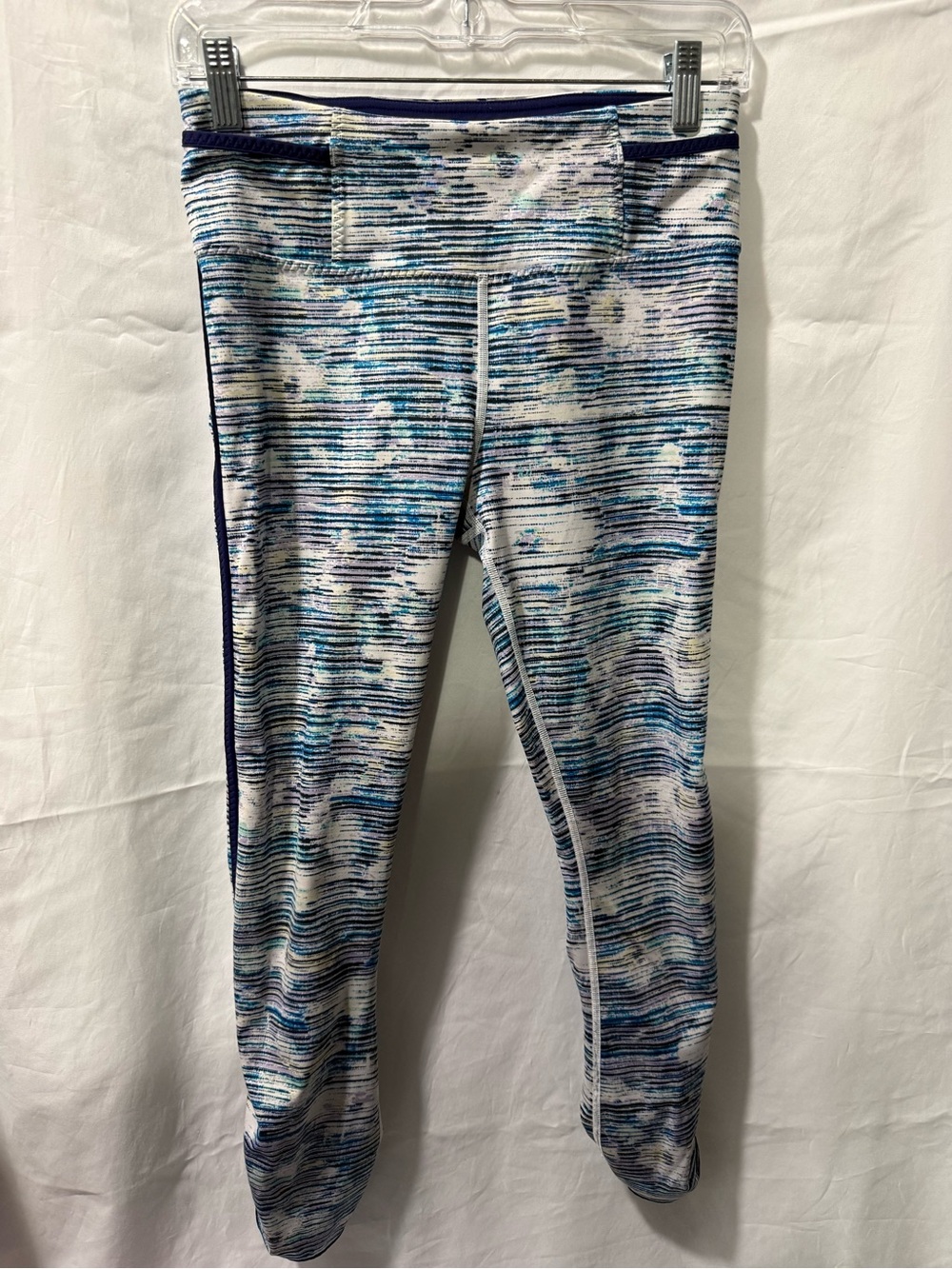 lululemon athletica Blue and White Patterned Leggings